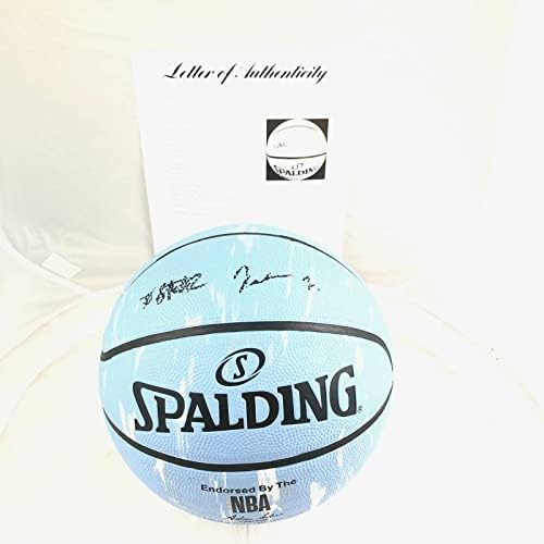 Ди Джей Стюарт и Джален Джонсън подписа Баскетболен PSA/DNA Duke, Blue Devils Autogr - Баскетболни топки колеж с автограф