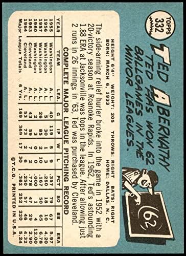 1965 Topps 332 Тед Абернати Кливланд Индианс (бейзболна картичка) NM/MT Индианс