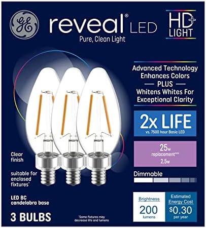 Led лампа GE Reveal мощност от 25 W с еквалайзер с регулируема яркост, улучшающая възпроизвеждане на цветовете