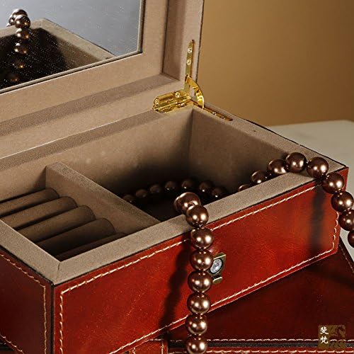 Класически Сватбени Червени Кутии за бижута от кожа WODESHIJIE-A