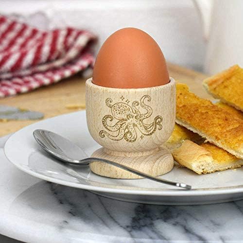 Дървена чаша за яйца Azeeda 'Октопод' (EC00017029)