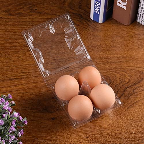Прозрачен Контейнер за употреба За Яйца, 30шт 4 Окото Преносим Тава За Яйца Прозрачен Пластмасов Държач За Яйца