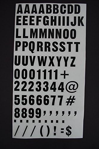 Комбинираната Етикети с цифри и Букви на Винилови етикети Изберете Размер и цвят! 1/2 - 140-9 A-Z (V473) (2,5, бял)
