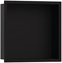 Hansgrohe XtraStoris Индивидуална Вградени стенни ниша Матово-черна с Дизайнерска рамка 12 x 12x 4 Матово-черен