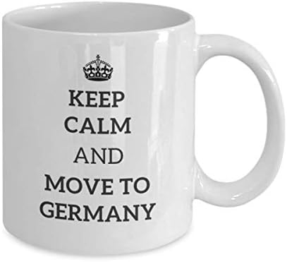 Запазете спокойствие и переезжайте в Германия Чаша Чай Пътник Подарък за Колега, Приятел на Чаша за Пътуване в страната Подарък