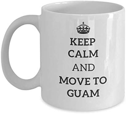 Успокой се и отиди в Гуам Чаша Чай Пътник Подарък за Колега, Приятел на Чаша за Пътуване в страната Подарък