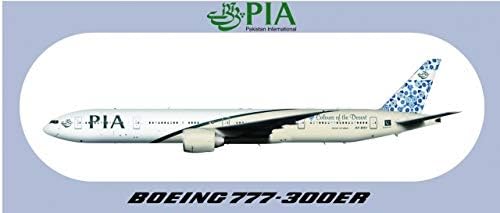 Стикер PIA Boeing 777-300ER (1 бр) около 208,8 см (7,87 от 3.46)