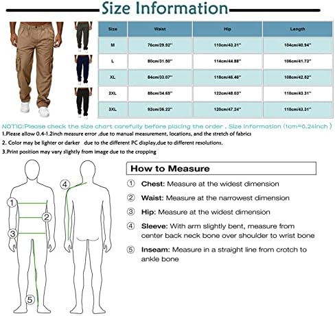 SAXIGOL Мъжки Спортни Панталони с много джобове 2023 Размер Оверсайз, плътно Прилепнали Панталони-Карго, Спортни