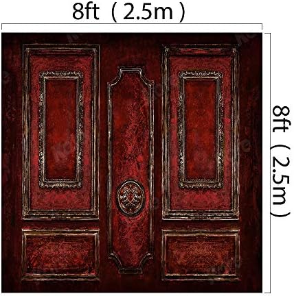 Кейт 10 × 10 метра на Празна Стая Червено Пол Класически Интериор Снимка Фон Дървена Панела на Вратата на Фона