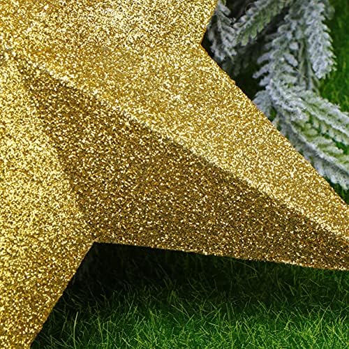 SOIMISS Златен Декор Коледно Дърво Topper Блестяща Звезда на Върха на Дърво Коледна Звезда Коледни Топперы Празнични
