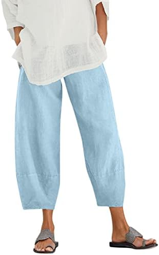 Mackneog / Обикновен женски капри и Скъсяване на панталони, Удобни Ежедневни Дамски панталони капри на лятото,