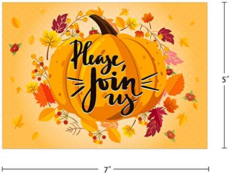 SICOHOME Покани Картички за есенно парти в стила на прибиране на реколтата с Конвертами, 5 x 7, 12 бр., покана