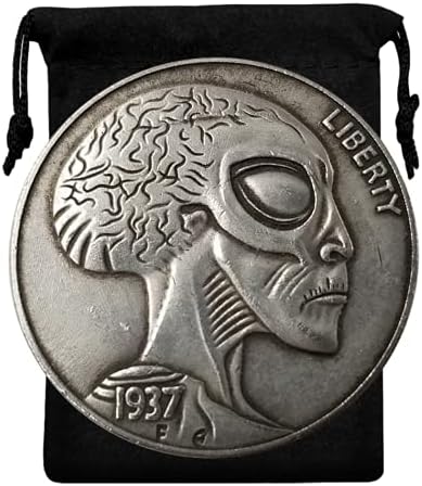 Kocreat Копие Монети 1937 U. S Hobo Coin - E. T Alien & Bull Сребърно Покритие Копие На Сувенирни Монети Morgan Dollar Challenge Coin Щастливата Монета