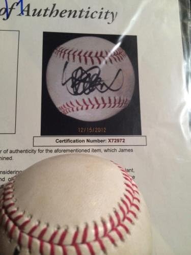 Използваните от бейзболни топки с автограф на Ичиро Сузуки - 1-аз съм домашна игра на Янките - Писмо Jsa /mlb - Бейзболни топки с автограф на MLB