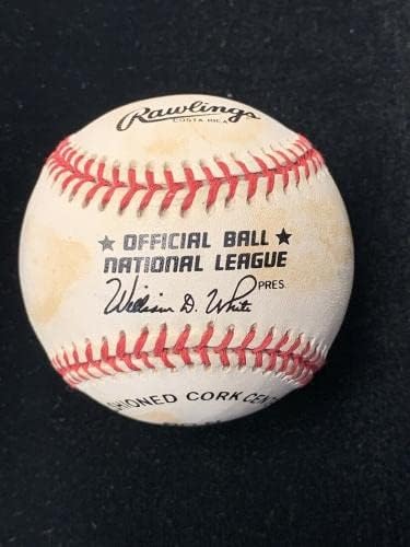Уоли Мун от Лос Анджелис ПОДПИСА Официален ДОГОВОР С NL W. Бяла бейзболен топката (оцветени) с голограммой - Бейзболни топки с автографи.