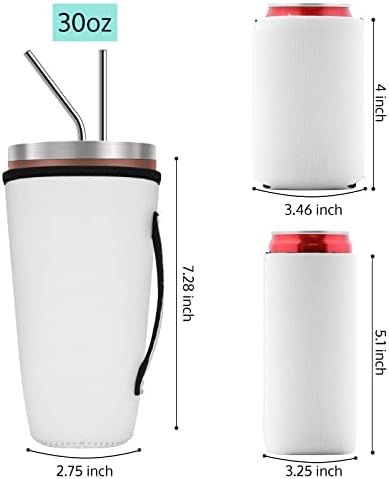 Неопренови ръкави-охладители за кафе и кутии OFFNOVA в опаковката 27 парчета, за Многократна употреба капаци-заготовки за сублимация кафе за чаши с капацитет от 30 мл и к