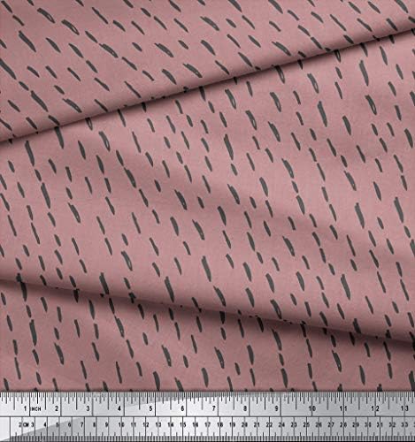 Плат от futon джърси цвят Соймой розов цвят, с абстрактен модел, ширина 58 см