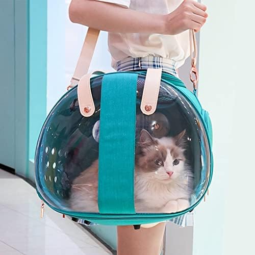 GRETD Прозрачен Раница-Переноска за домашни котки, Дишаща Чанта За пътуване с Куче и Котка на Открито (Цвят: