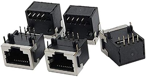 Нов Lon0167 5 бр. С наполовина экранированными надеждни 8-контактни мрежи модулни конектори за печатни платки
