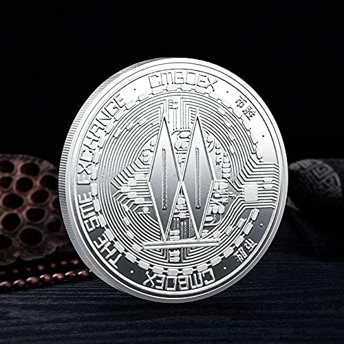 Виртуална монета StatesDigital Златна и Сребърна два цвята Възпоменателна монета с Защитно покритие Лъки Coin
