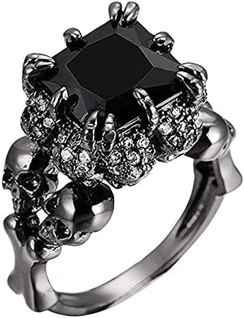 2023 Нови идеи за Подаръци пръстени, Мъжки и дамски Пръстени Индивидуално Пръстен Модни Творчески Пръстени Прости Пръстени-обещание (Черен, 10)
