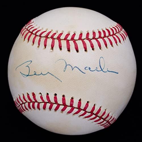 1980-те Били Мартин С Автограф OAL Baseball йорк Янкис JSA LOA #BB10491 - Бейзболни топки С автографи