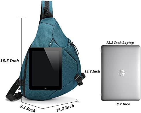NICGID Прашка Чанта Раница, 13,3 Чанта За лаптоп за През Рамо в Гърдите Раници Пътуване На Открито за Мъже Жени