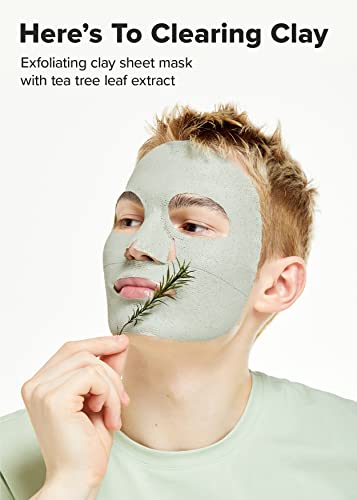 С маска I оросяване планина CARE Clay Sheet Mask - Here ' s To Cleansing Clay, 4 EA + Почистващо средство за лице - Намасте Kitten, опаковки от 5,07 течни унции