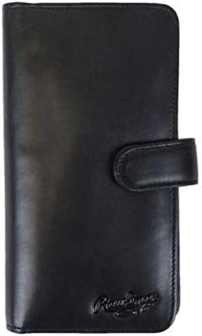 Rawlings Унисекс универсален кожен портфейл за телефон на магнитна основа на раздела, черен