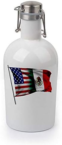 ExpressItBest 64oz Growler - Знаме на Мексико (Мексико) - Изобилие от възможности