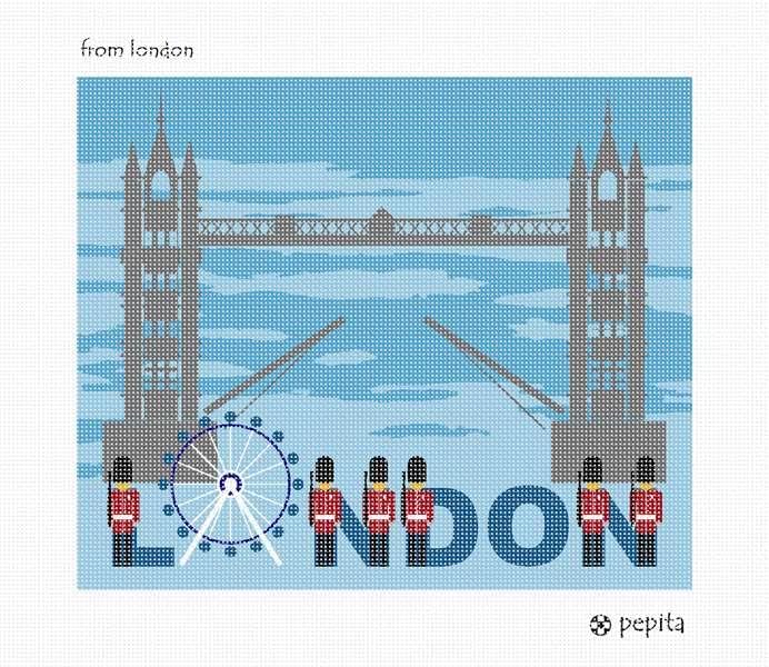 комплект за бродиране pepita: от Лондон, 12 x 10