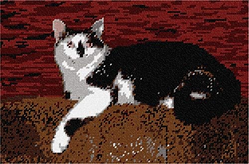 комплект за бродиране pepita: Котка на дивана, 12 x 8