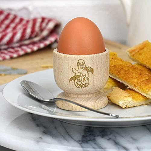 Дървена чаша за яйца Azeeda Jack-o-Фенер за Хелоуин (EC00022117)