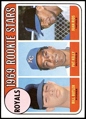 1969 Topps 619 Рояли Начинаещи, Пат Кели / Бил Бътлър /Хуан Риос Канзас Сити Роялз (Бейзболна карта) в Ню