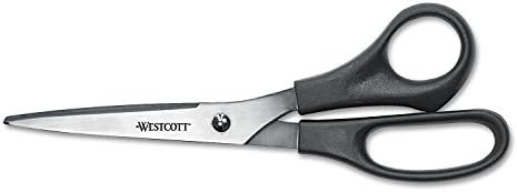 Ножици от неръждаема стомана Westcott 13135 Value Line, Черни, дължина 8 см
