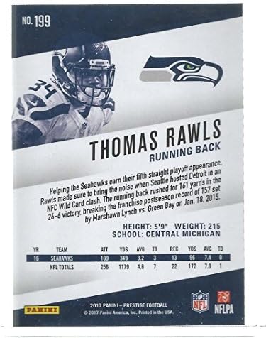 2017 Престиж 199 Томас Роулз, Ню Йорк-MOUNT Seahawks