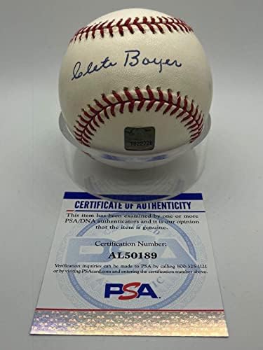 Клет Бойер Подписа Автограф 2001 Topps Archives Reserve Baseball PSA ДНК - Бейзболни топки с автографи