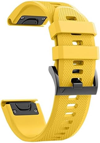 ANKANG Смарт часовник с Каишка за Garmin Fenix 7 7X6 6X5X5 3HR 935 945 Быстроразъемный каишка Силикон Гривна Каишка за часовник 22-26 мм Correa (Цвят: жълт размер: Approach S60 S62)