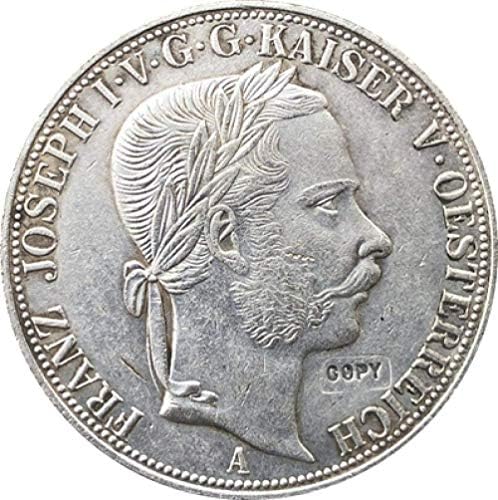 1867 Австрия 3 1/2 Гулдена Копирни Монети 41 ММ Копирни Украса за Събиране на Подаръци