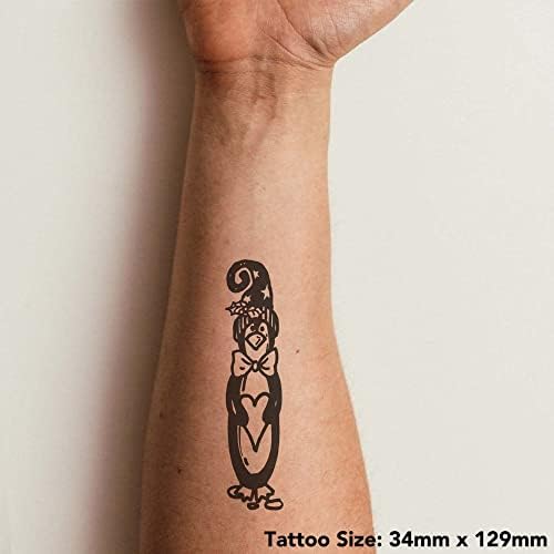 Временни татуировки Azeeda 4 x Сърцето на Пингвин (TO00055635)