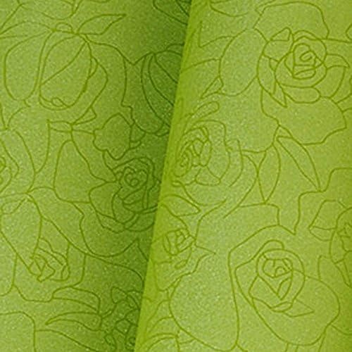 Лесно зададени Самозалепващи се Втулки за чекмеджета Yifely с отпечатан под формата на Зелена Роза, Хартия за защита мебели от PVC, 23 инча 19,7 фута