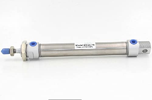 Пневматични Малки цилиндри с Двойно действие от Неръждаема Стомана, 32 мм диаметър 15 мм Ход MA32-15 Мини въздушен Цилиндър