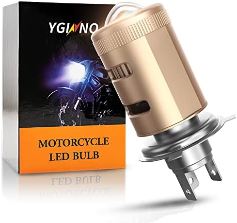 YGINNO H4 Led лампа за мотоциклет, 55 W 19800 Лумена, изключително ярки 9003 HB2 led Светлини за мотоциклет, 6500 К, студен бял комплект за смяната на СДС чипове на далечни разстояния/