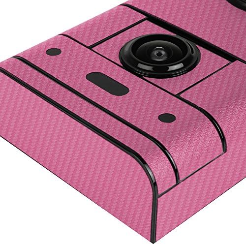 Кожата на цялото тяло Skinomi в Розов цвят, изработени от въглеродни влакна, която е съвместима с Кольцевым видеодомофоном (с поддръжка на Wi-Fi) (пълно покритие) Антипузы