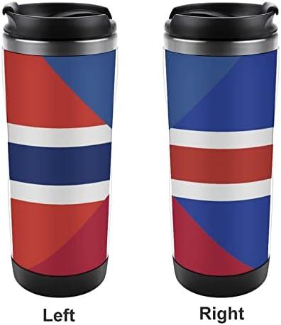 Скандинавските Национални Знамена Пътни Чаши за Кафе с Капак Изолирани Чаши, Бутилка За Вода С Двойни Стени От Неръждаема Стомана