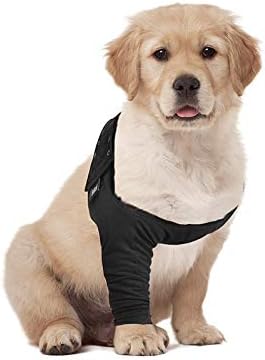 Костюм за кучета с ръкав за възстановяване, medium, черен