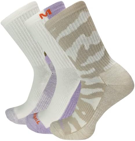 Мъжки и женски леки вълнени чорапи Merrell за походи за всеки ден - 3 чифта в опаковка-Поддръжка на свода на